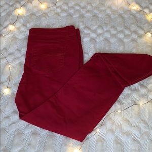 Red sparkle jeans